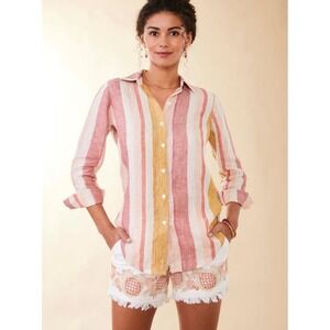 Spartina 449 Callie Linen Shirt Striped XL